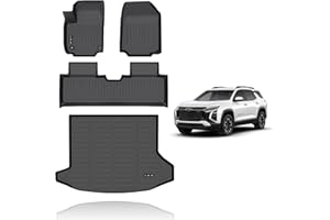 KELCSEECS® Floor Mats & Cargo Liner for 2026 2025 Chevy Equinox(Not Fit EV)/2026 2025 GMC Terrain All Weather GMC Terrain Car Mats Trunk Liner Trunk Mat Chevrolet Equinox Floor Mats Accessories