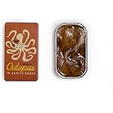 Spanish Octopus Canned in Garlic Sauce | Wild Caught, B Vitamins, Omega-3 | Tinned Seafood by Ati Manel | 1 x110g Can