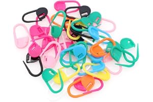 50Pcs Knitting Stitch Markers Color Reusable Plastic Crochet Stitch Hand Knit Sweater Line Tool,Colorful Durable Design