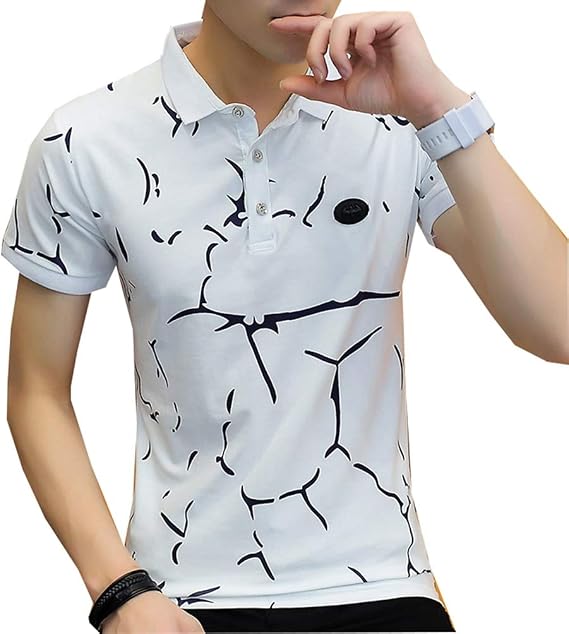 Amazon メンズファッション 夏服 メンズ Tシャツ 半袖 ぽろシャツ プリント ティシャツ カットソー 男性用 ポロシャツ おしゃれ ティーしゃつ ステューシー トップス M 3xl ポロシャツ 通販