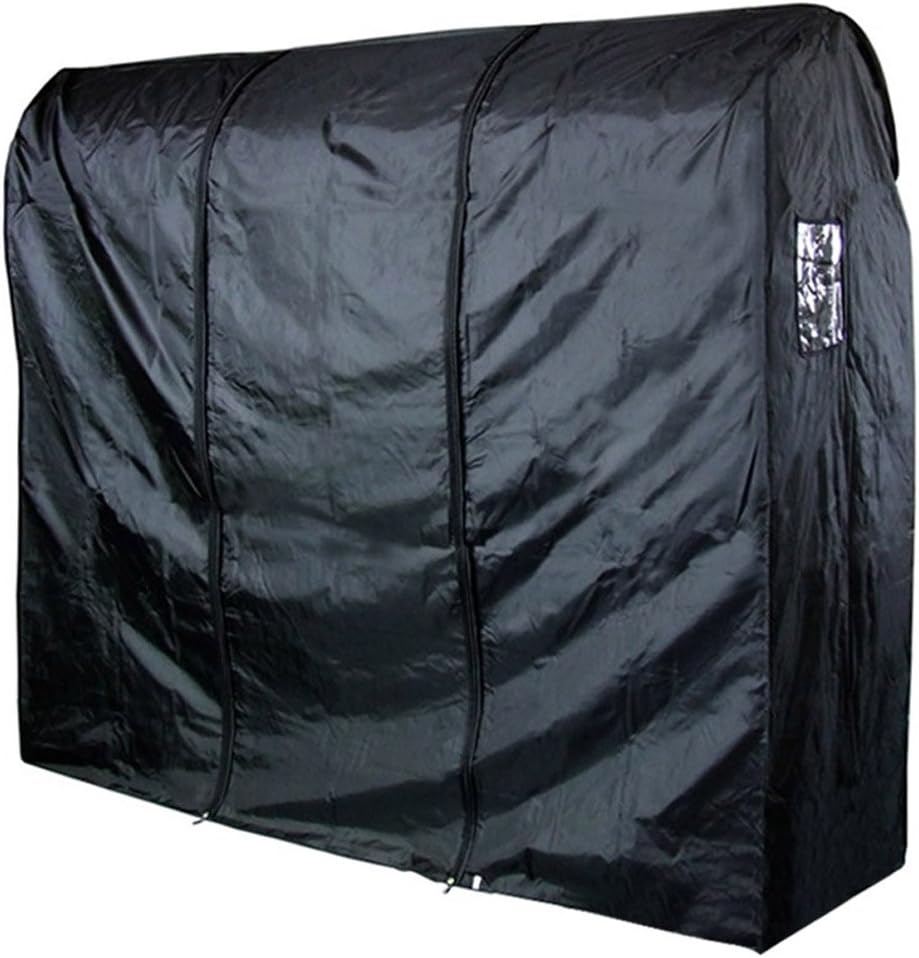 Hangerworld 6 ft Single Waterproof Nylon Garment Rail Cover Double Zip for Easy Access Black