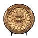 Deco 79 Polystone Scroll Embossed Detail Charger with Stand, 16