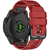 U-LIMVE Watch Band for Garmin Fenix 8 47mm/Fenix 7 Pro/Fenix 7/Fenix 6 Pro/Fenix 6/Fenix 5/Epix Pro 47mm/Fenix E, 22mm Silicone QuickFit Band
