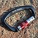 XINDA Screwgate Locking Carabiner Clip - Professional Rock Climbing Carabiner Screw Lock,Heavy Duty Carabiners for Climbing,Mountaineer,Hammock,Camping,Outdoor Equipment (2 pcs Black)
