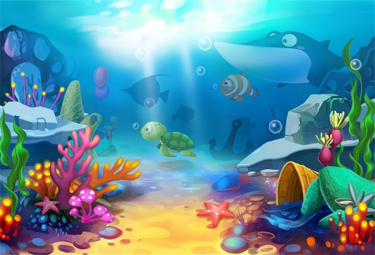 Underwater Ocean Background Cartoon picvomitory