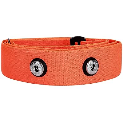 Rich Green Valley Chest Strap, Heart Rate Monitor Replacement Chest Strap,Soft Adjustable Fits for Polar Wahoo Tickr Garmin Chest Belt Standard,Orange