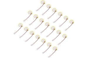 uxcell 20Pcs Piezoelectric Discs 35mm Acoustic Pickup Transducer Microphones Trigger Buzzer Drum Guitar with 49MM PVC Film