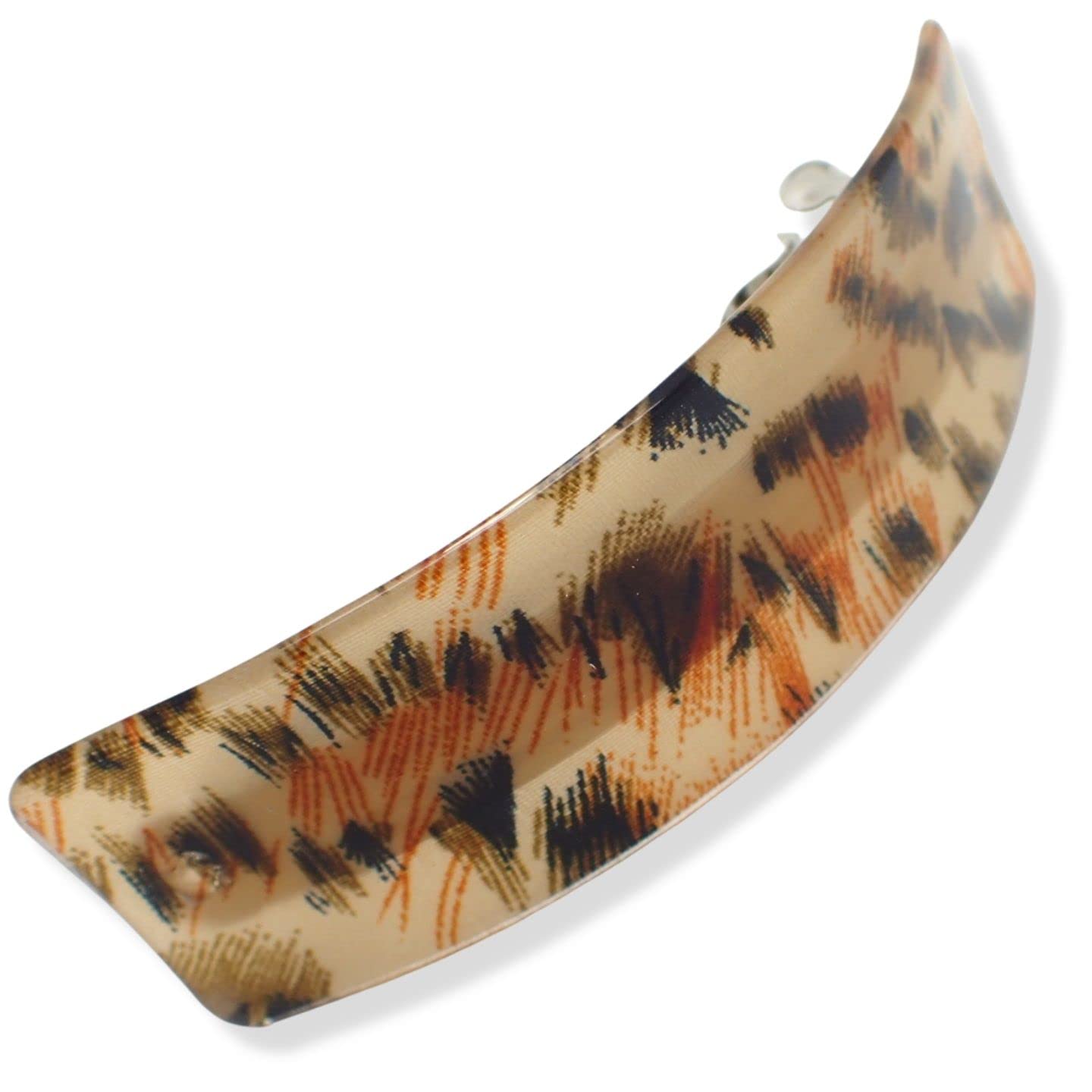 Topkids Accessories Hair Barrette Clips Slides Women Girls Styling Grips Large Thick Fine Sectioning Wedding Bridal Hairdressing Products (1pc Leopard Rectangle 9cm 3.5")