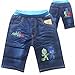 Owone Box PJ Masks Boys' Girls' Jeans Child's Sports Style Pure Color Denim Shorts, Blue, 1104-5T
