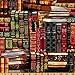 Timeless Treasures Packed Books Multi Fabric By The Yard