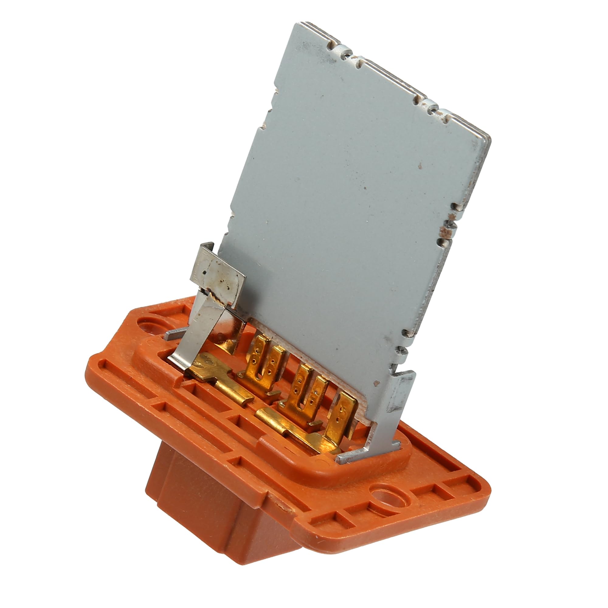 Photo 1 of Motoforti HVAC Blower Motor Resistor Replacement, for Kia Soul Base 2014-2019, Metal Plastic, Orange Silver Tone
