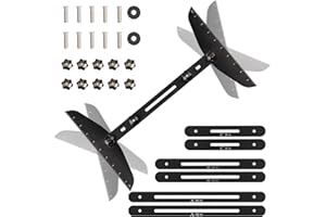 JIAOZZZ Stair Treads Gauge Template Tool - Stair Jig, Measuring Stair Tool, Shelf Scribe Tool for Stairs, Risers, Shelf and Cutting Drywall, 12In to 60In (Black）