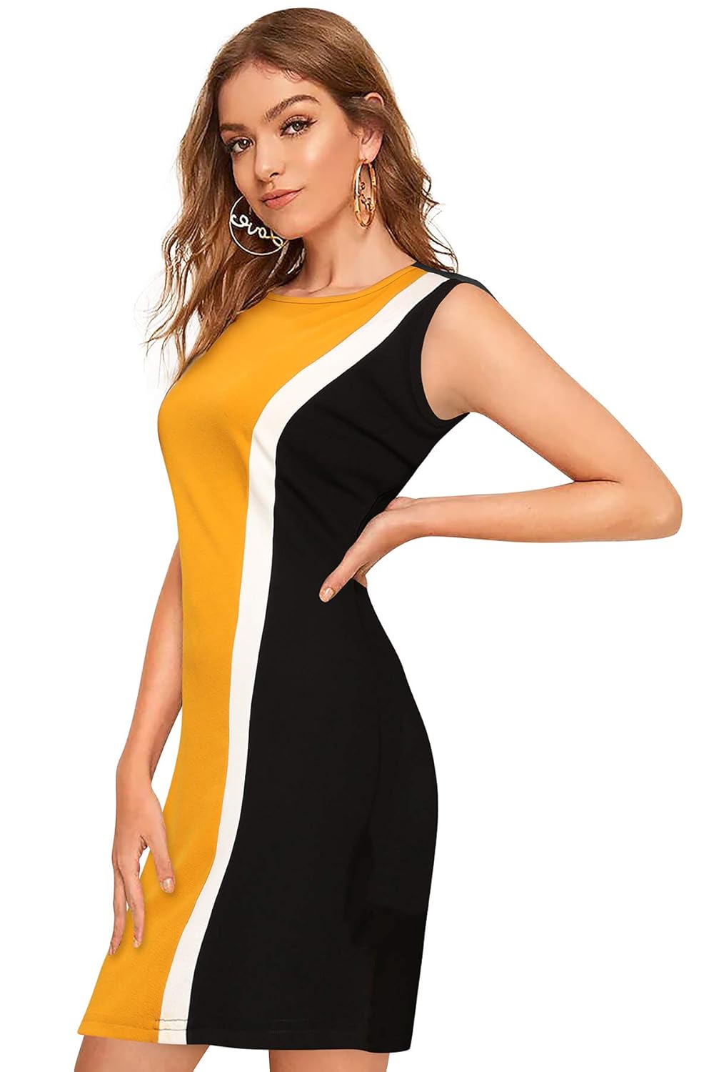 Buy Tfunny Fashion Women S Knee Length Bodycon Dress At Amazon In