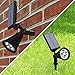 ZEEFO Solar Powered Light LED Spotlight Outdoor Wall Lamp 180° Adjustable Waterproof Security Night Lights for Landscape Lighting, Driveway, Yard, Lawn, Pathway, Garden, Deck,Ground (Changing Color)