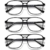 Dccdllo Trendy Aviator Reading Glasses for Women Men Blue Light Blocking Computer Readers Eyewear