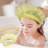 kair Baby Bath Visor Soft Silicone Shower Cap fit for More Than 24 Months | Comfortable Hair Washing Hat Keep Water Out of Eyes 17 Adjustable Sizes for Toddler Kid Children Head Circumference 17"-24"