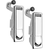 Loclink Compression Latch Lock, 2PCS Zinc Alloy Flush Trigger Latch, Push Button Adjustable Lever Hand Operated for Marine Boat Hatches Electrical Enclosures Cabinets, 2 Packs (3.4"x1")