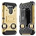 Evocel Trio Pro Series Phone Case Compatible with V20 (2016 Release) with Belt Clip Holster and Kickstand, Gold Medal