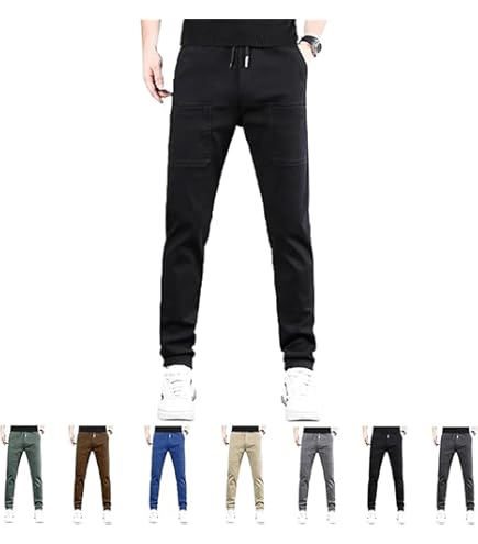ABKD High Stretch Multi-Pocket Cargo Pants, Men Comfy Cargo High