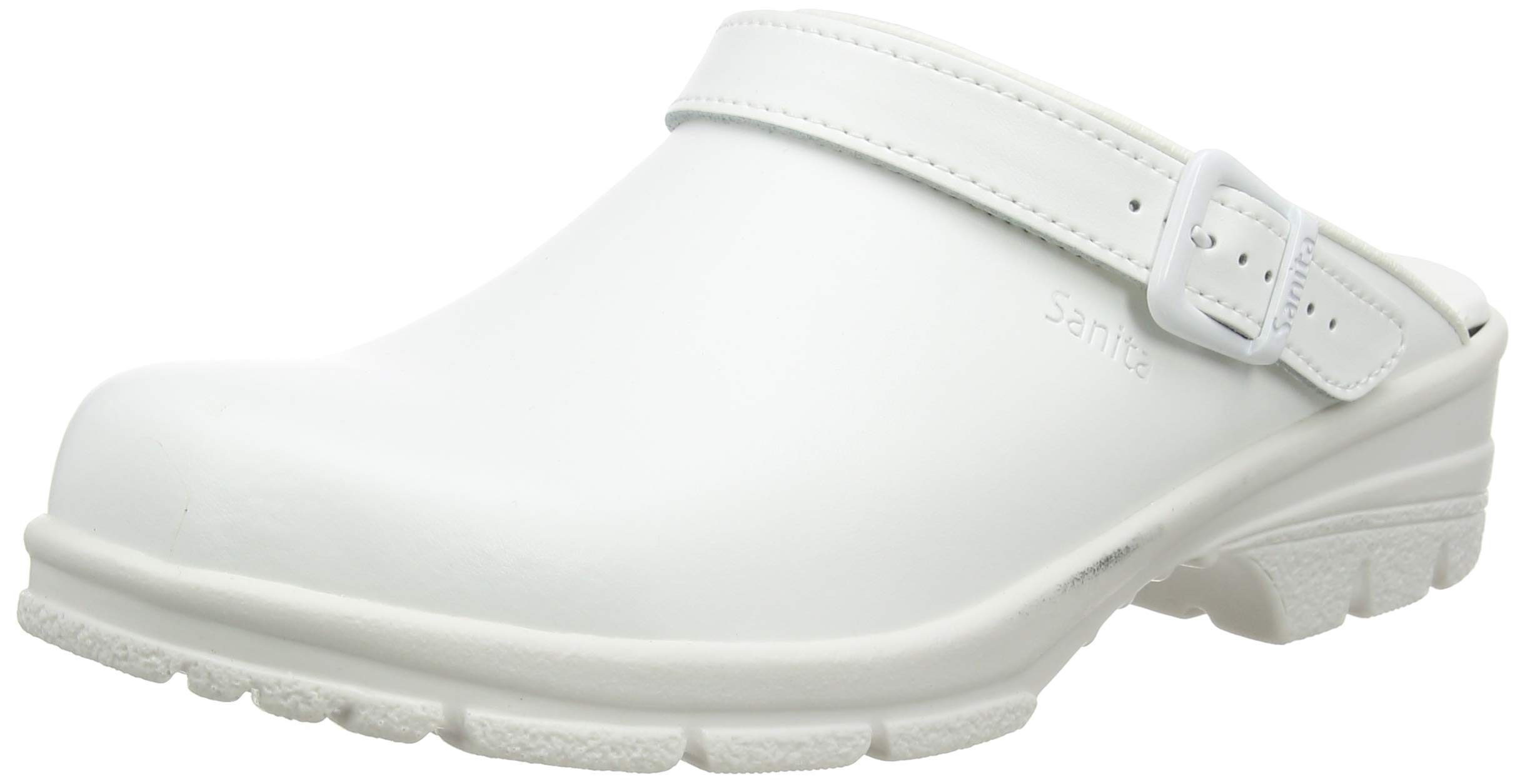 Sanita Unisex Adults' San-Duty Open-SB Clogs, White White 1, 13.5 UK