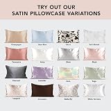 Kitsch Satin Pillowcase with Zipper 48x66 Marble Hair Skin 600TC Like view 6