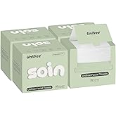 Unifree Facial Towels I Towelettes I Dry Wipes I Makeup Remover I Clean Facial Tissues in Box, Large Size 11.8 x 9.8 Inch, 50 Count Per Box, 4-boxes Value Pack, Total 200 Count