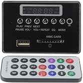 DC12V Bluetooth MP3 Decoder Board Audio Module USB SD TF FM Radio Lossless WMA/WAV Amplifier Audio Decoding Playe (12V Bluetooth Black Edition)