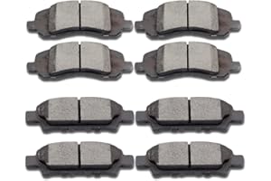 cciyu D1285 D1037 Front & Rear Ceramic Brake Pads Kits 11-14 For Chrysler 200,07-10 For Chrysler Sebring,08-14 For Dodge Avenger,07-12 For Dodge Caliber,07-17 For Jeep Compass,07-17 For Jeep Patriot