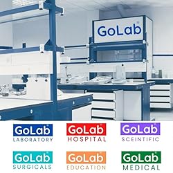 10pcs GoLab Laboratory Class B Burette, 50mL - PTFE