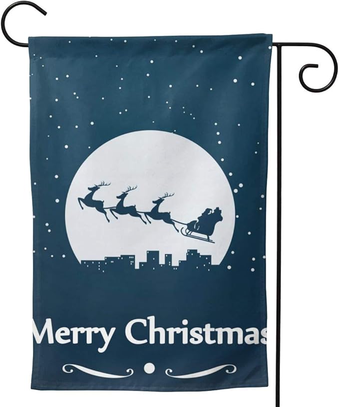 Emonye Bandera de jardín de Doble Cara, con diseño de Alce y Luna