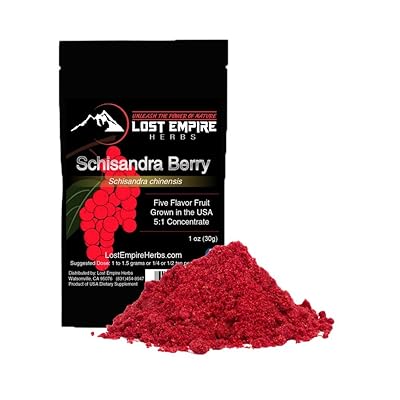 Schisandra Powder - 5:1 Organic Concentrate - Anti-Aging Adaptogenic Herb, Liver Detox, Cognitive Support, Stress Relief and More - Gluten Free, Paleo, Vegan, and Keto Friendly 30 Gram