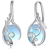 Moonstone Earrings for Women 925 Sterling Silver Filigree Moonstone Dangle Earrings Moonstone Jewelry Gifts
