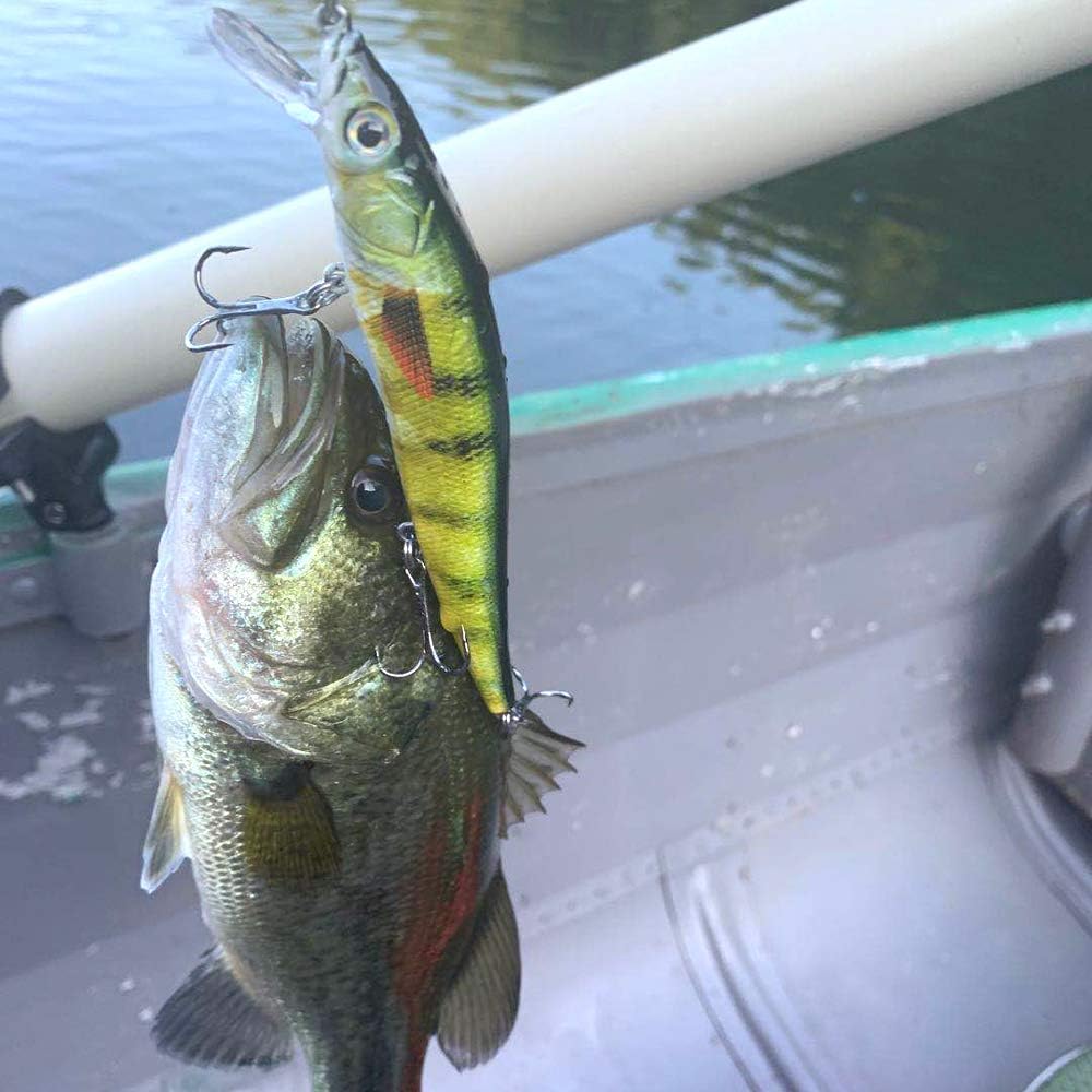 PROBEROS Minnow Bass Fishing Lures - Jerkbait Sinking Lure Set Hard Baits Crankbait for Trout Catfish Musky Bluegill Fishing Plug 6Pcs/kit : Sports & Outdoors