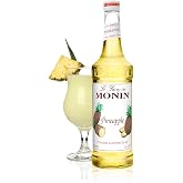 Monin - Pineapple Syrup, Sweet Tropical Flavors, Great for Teas, Sodas, &amp; Cocktails, Natural Flavors, No Artificial Sweeteners or Ingredients, Gluten-Free, Vegan, Non-GMO, Clean Label (750ml)
