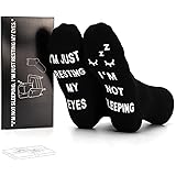 DNTLKUP Funny Gifts for Dad Father’s Day Men Women Cute Novelty lovely Socks: I’m Not Sleeping I’m Just Resting My Eyes