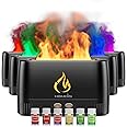 HOMDIS Essential Oil Diffusers, Quiet Flame Diffuser, 7 Colors Modes Changed Light Flame Humidifer, Auto Shut Off Aromatherapy Diffuser, Black