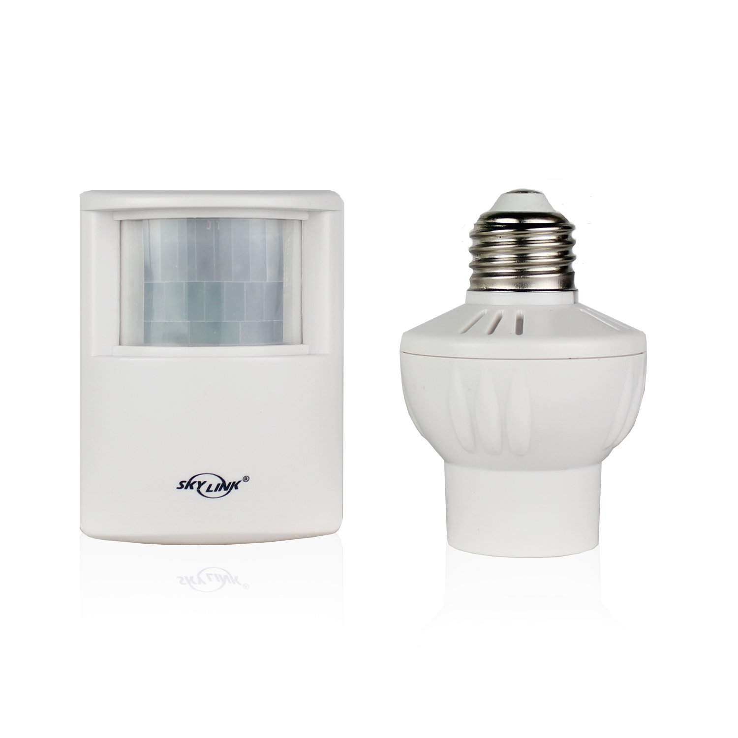 SkylinkHome SK-9 Wireless Motion Sensor Activated Indoor Screw-in Dimmable Light Socket Home Control Dimmer Kit for Wireless Home Automation Lighting