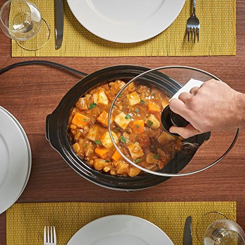 VonShef Mijoteuse électrique 3,5 L Acier Inoxydable - Autocuiseur basse température - Plat en céramique amovible avec couvercle en verre - Slow Cooker - Cuisine A Vivre VonShef Mijoteuse électrique 3,5 L Acier Inoxydable - Autocuiseur basse température - Plat en céramique amovible avec couvercle en verre - Slow Cooker