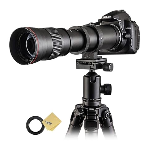 Venidice 420-800 mm F8.3 Teleobjetivo Zoom Lente de Enfoque Manual ...