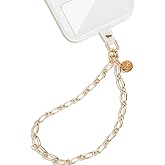 DELIRSTYIN Phone Charm Detachable Metal Cellphone Wrist Strap for Women Girls, Cell Phone Lanyard