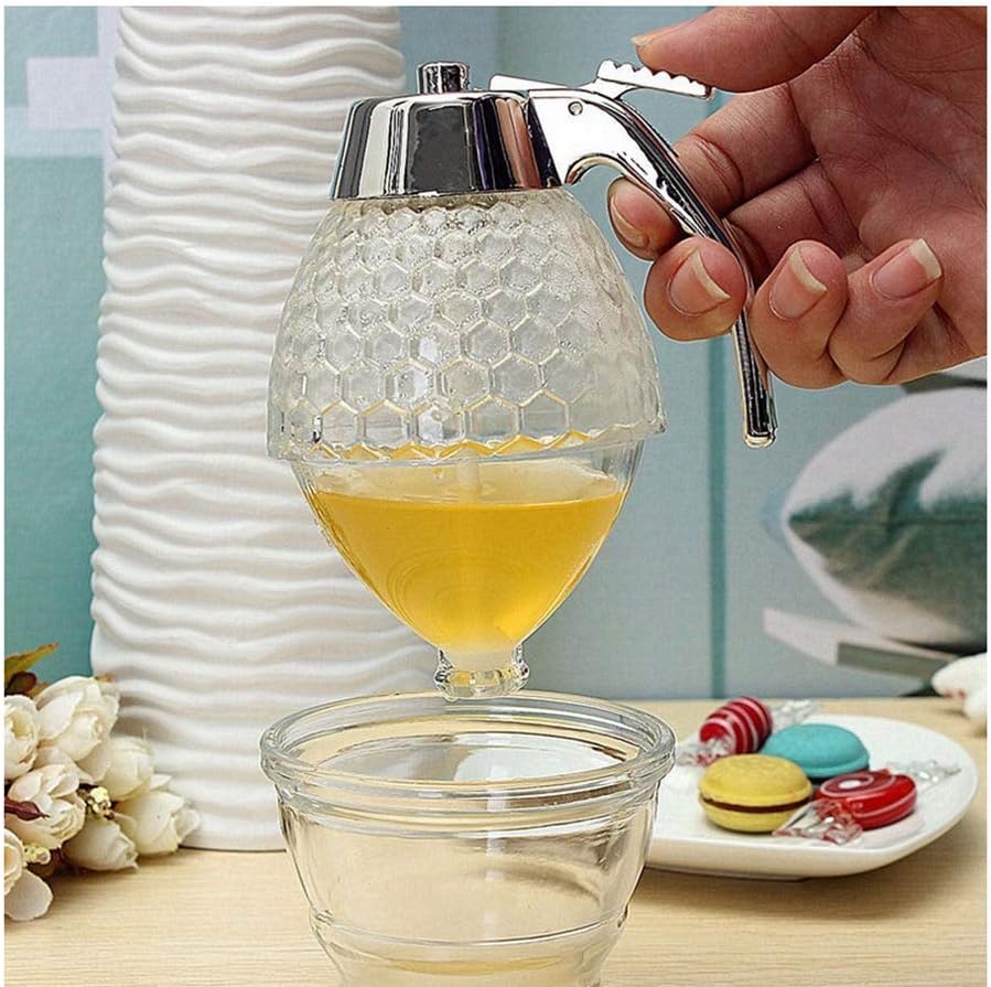 Honey dispenser, syrup dispenser, beautiful honey jar, honey