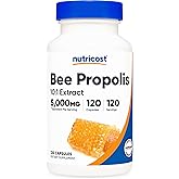 Nutricost Bee Propolis 5,000mg Equivalent from 500mg of 10:1 Extract Per Serving, 120 Capsules for 120 Servings Per Bottle - Gluten Free and GMO Free, Vegetarian Dietary Supplement