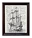 Dictionary Art Print - Pirate Ship - Printed on Recycled Vintage Dictionary Paper - 8.5