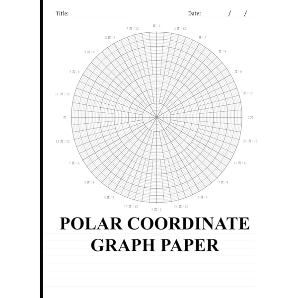 Polar coordinate graph paper: blank polar plot grid drawing paper ...