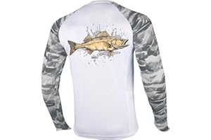 Palmyth Fishing Shirt for Men Long Sleeve Sun Protection UV UPF 50+ T-Shirts with Pocket