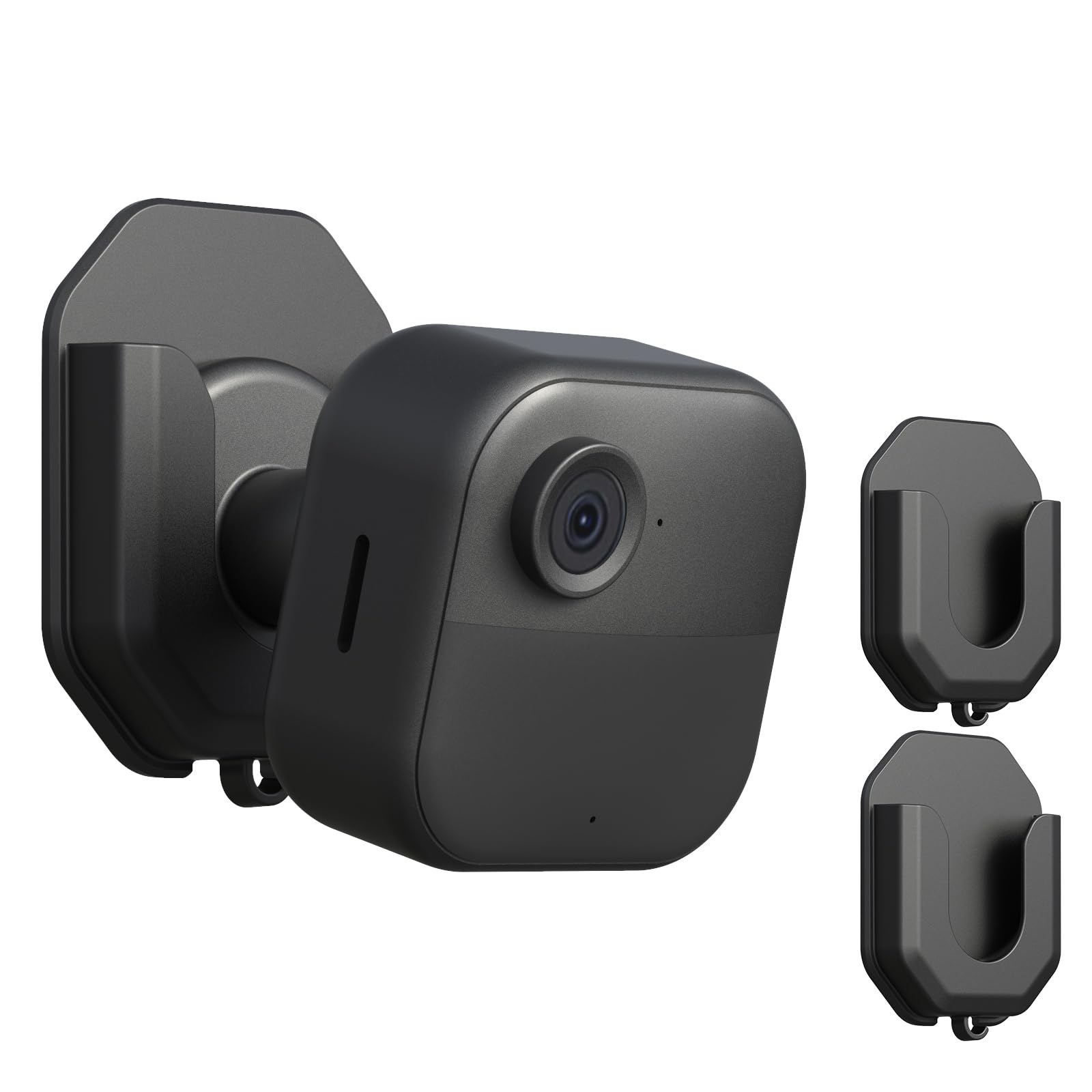 Photo 1 of 2 Pack Blink Camera No Drill No Screws Wall Mount Bracket for Blink Outdoor 4 /Blink Mini/Mini 2 /Blink Indoor Cameras, HBV Adhesive Mount(KMOUANTS Black Wall Mount for Blink Cameras)