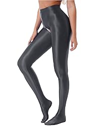 TiaoBug Womens Glossy Oil Yoga Pants Tights