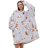 DaysU Wearable Blanket Hoodie Adult, Oversized Sherpa Sweatshirt for Women and Men, Two Pockets Hoodie Blanket