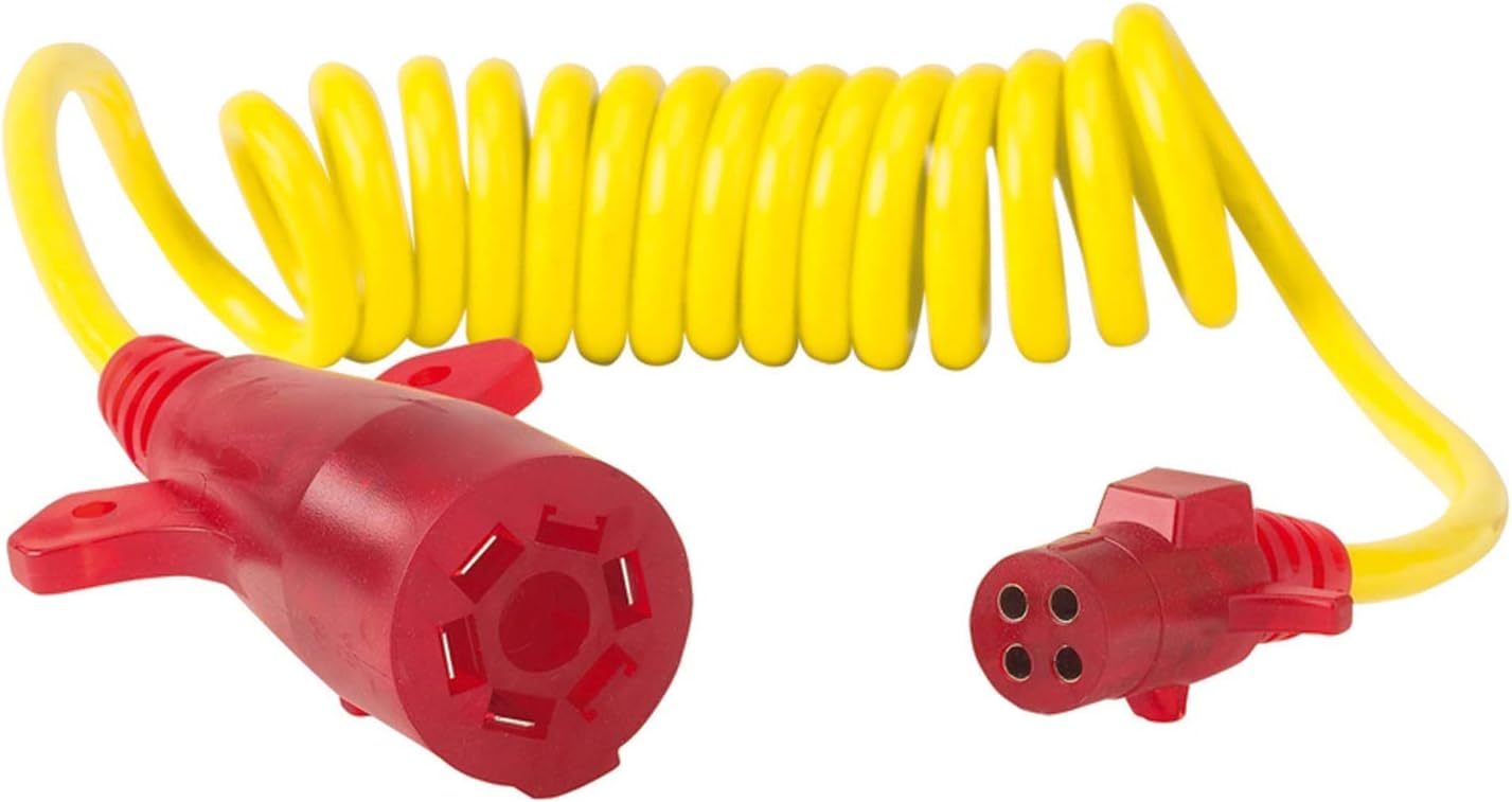 Hopkins Towing Solutions 47043 Endurance Flex-Coil Nite-Glow 7 Blade to 4 Round Adapter Kit Red & Yellow, 15 Inch