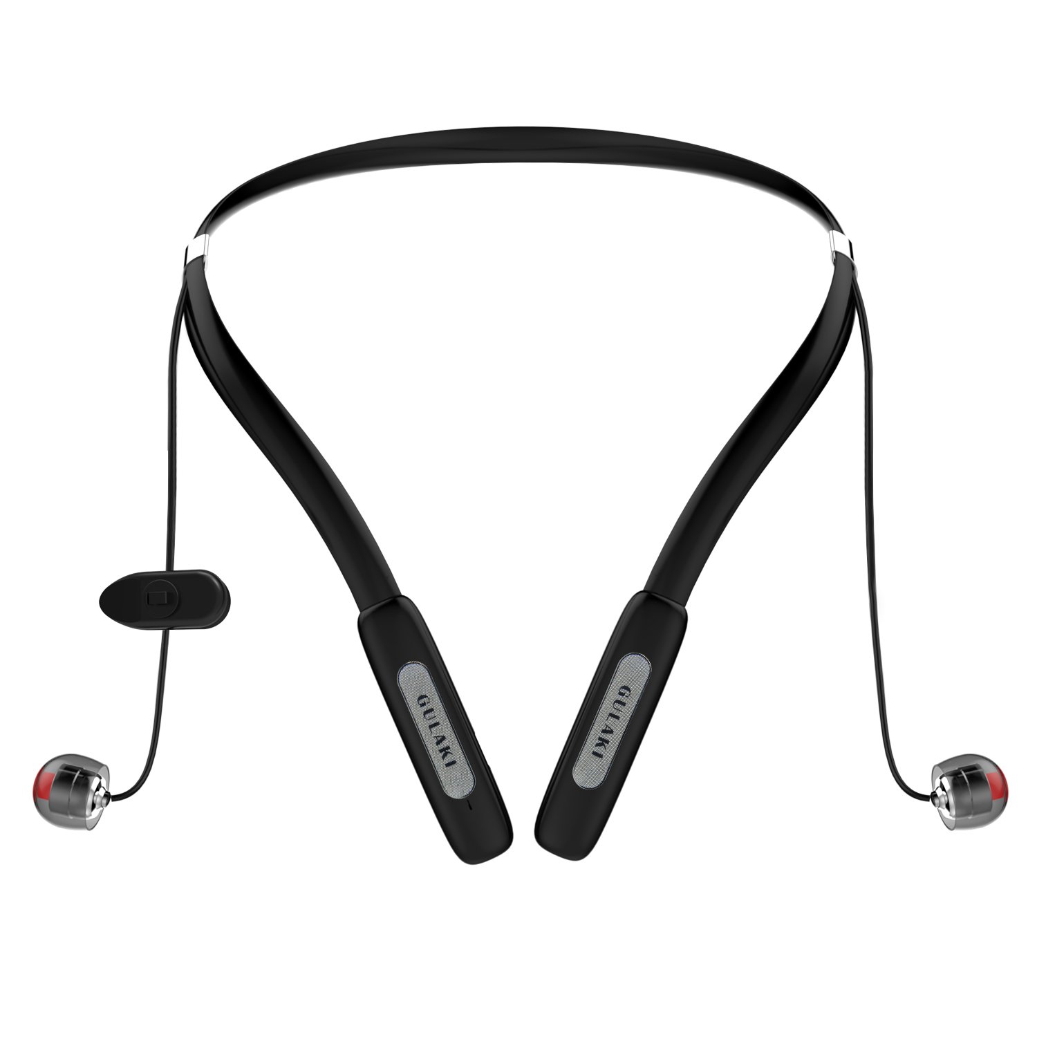 Bluetooth Headphones, GULAKI Wireless Bluetooth 4.2 Earphones Stereo Magnetic Earbuds Neckband Style Built-in Mic Fit for Sport (Black)